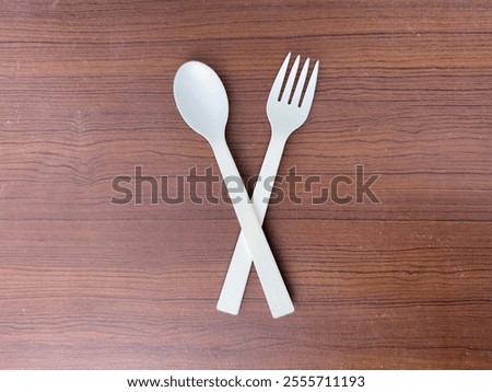 Similar – Image, Stock Photo Eco fork made of wood instead of plastic for party, events and food to go