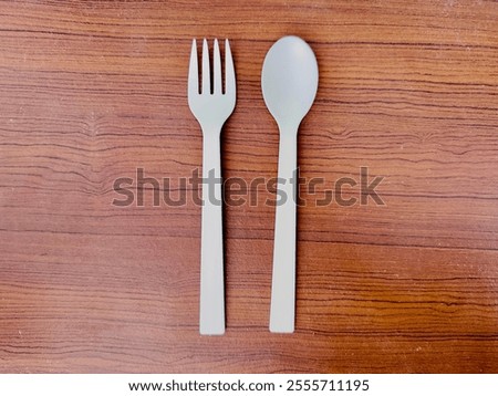 Similar – Image, Stock Photo Eco fork made of wood instead of plastic for party, events and food to go