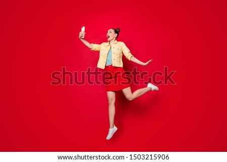 Similar – Image, Stock Photo Amazed girl making hairdo on dreadlocks of father