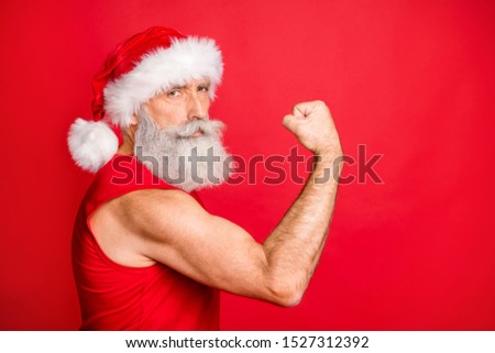 Similar – Image, Stock Photo Man shows biceps Biceps