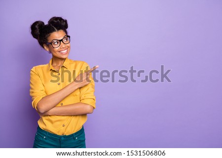 Similar – Image, Stock Photo Happy ethnic woman with curly hair in city