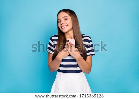 Similar – Image, Stock Photo smartphone love Woman