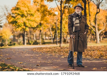 Similar – Image, Stock Photo Old man with long grey hair