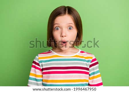 Image, Stock Photo Calm children enjoying amazing view of lake