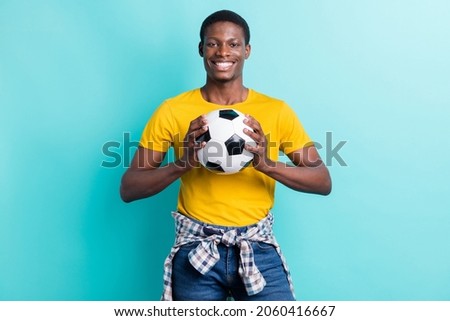 Similar – Image, Stock Photo Young man and ball stretching on basketball court outdoor