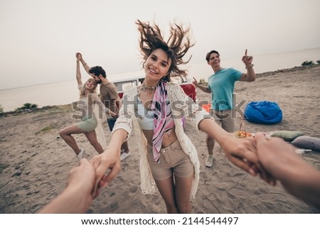 Similar – Image, Stock Photo First person view of motor-bike speedometer