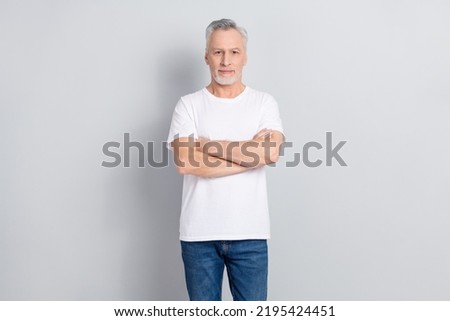 Similar – Image, Stock Photo Senior man with gray hair