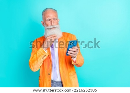 Similar – Image, Stock Photo Senior man with gray hair