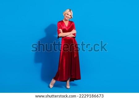 Similar – Image, Stock Photo Elegant woman in dress on brown background