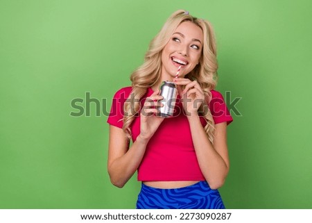 Similar – Image, Stock Photo Dreamy young lady drinking hot beverage near window with adorable weiro bird on shoulder