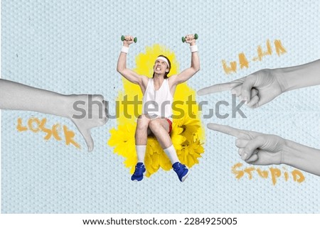 Similar – Image, Stock Photo I hate sports! Sports