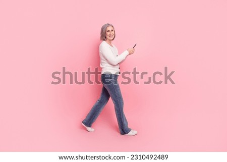 Similar – Image, Stock Photo Stylish elderly woman in round sunglasses