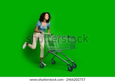 Similar – Image, Stock Photo Shopping cart pushed into the bushes