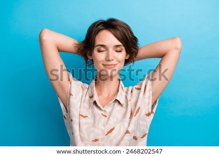 Image, Stock Photo behind brown eyes Eyes