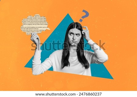 Similar – Image, Stock Photo Woman holding sign on which poverty is written