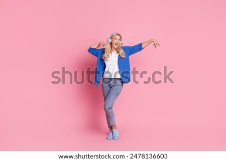 Similar – Foto Bild Frau in Jeans am Strand stehend