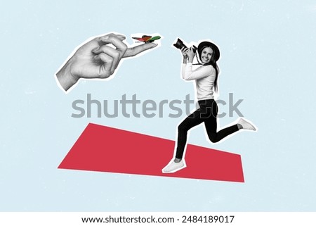 Similar – Image, Stock Photo shooting with a butterfly