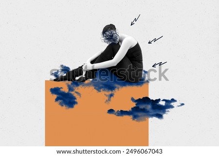 Image, Stock Photo Anonymous ballerina performing dance against white wall