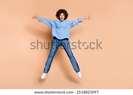 Similar – Image, Stock Photo Eccentric ethnic woman in abandoned building