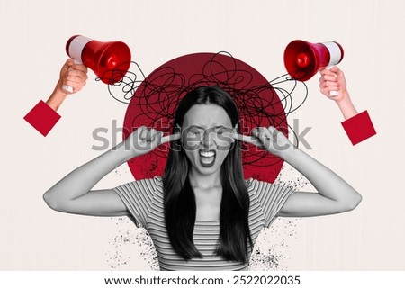 Image, Stock Photo Painted hands lying on apron