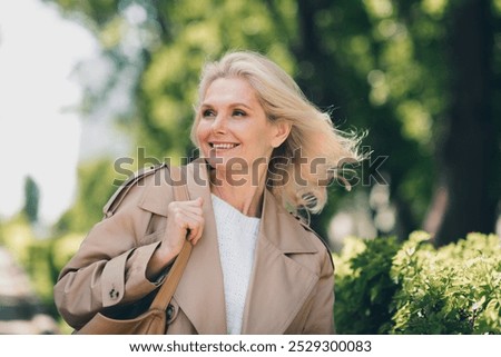 Similar – Image, Stock Photo Dreamy female resting on inflatable mattress