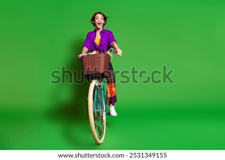 Image, Stock Photo young woman wearing vintage dress