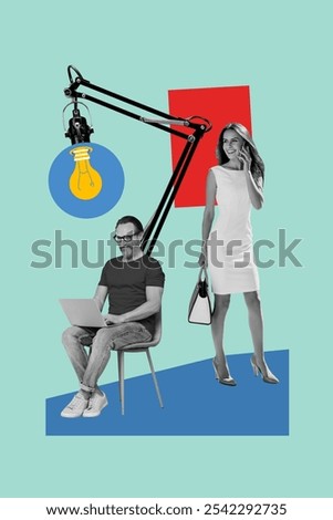 Similar – Image, Stock Photo Enlightenment 2 Light Lamp