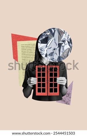 Similar – Image, Stock Photo Faceless woman learning lettering at table