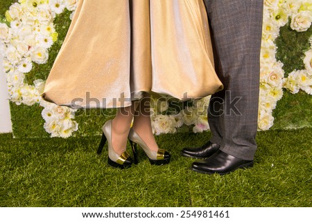 legs loving couples. man and woman. beautiful shoes
