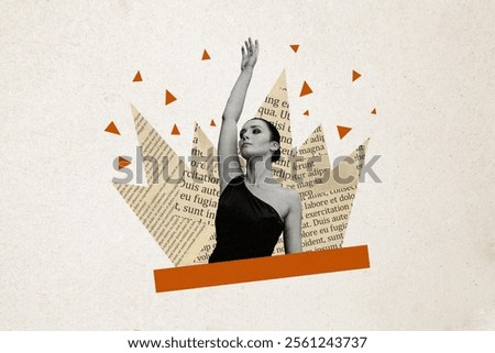 Similar – Image, Stock Photo Charming ballerina dancing in city