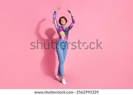 Similar – Image, Stock Photo Charming ballerina dancing in city