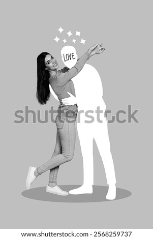 Similar – Image, Stock Photo Anonymous couple cuddling in apartment
