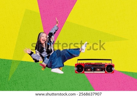 Similar – Image, Stock Photo Skateboarder resting on the ramp