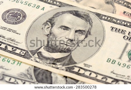 Cash dollars close-up