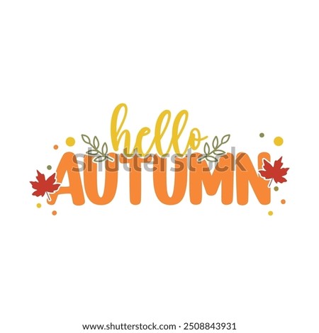 fall autumn typography design - groovy retro fall lettering vector illustration - hello autumn vintage sublimation design - hello fall