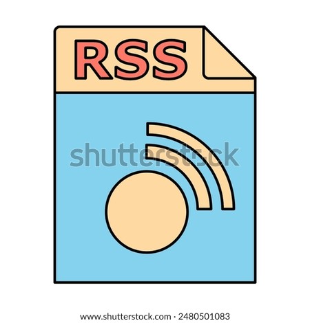 RSS Feed Icon. Symbol for Web Content Syndication and Updates