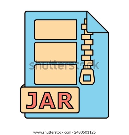 JAR File Icon. Java Archive Format Symbol for Software Development