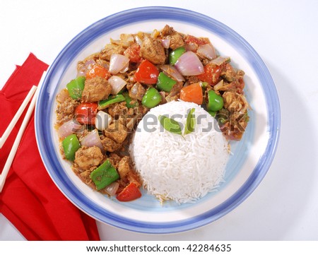 Delicious Chinese Meal with rice
