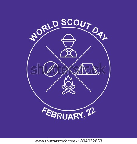 Scout illustration design. Easy to edit with vector file. Can use for your creative content. Especially about world scout day campaign in this february.