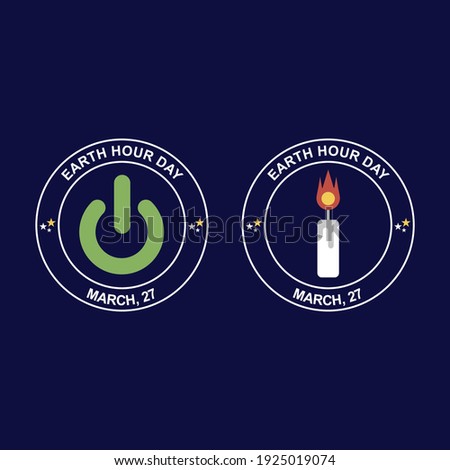 Energy saving symbol design. Easy to edit with vector file. Can use for your creative content. Especially about earth hour day campaign in this march.