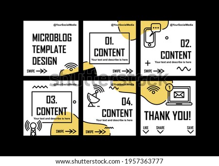 Creative microblog with telecommunication theme. Easy to edit with vector file. Can use for your creative content. Especially about social media content.