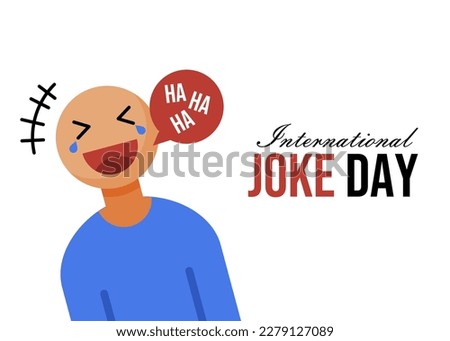 International joke day poster design 