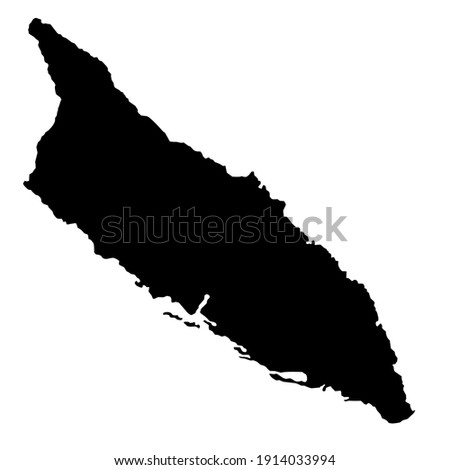 black silhouette design of aruba country map on white background