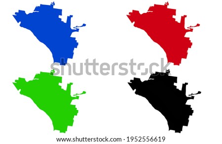 design silhouette of the city map of Van Buren in Arkansas, United States of America on a white background