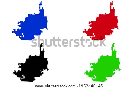 Rogers city map silhouette design in Arkansas, United States of America on white background