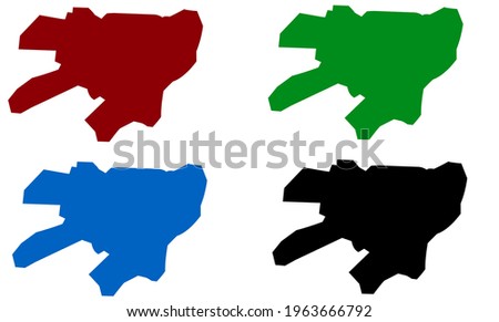 Rahim Yar Khan city map silhouette design in Pakistan with white background