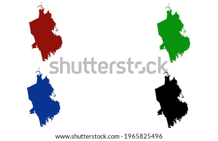 design silhouette of city map of Plymouth in England with white background
