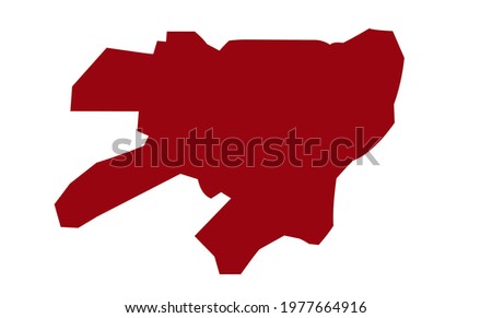 the red silhouette of the city of Rahim Yar Khan in Pakistan