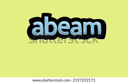 ABEAM writing vector design on a yellow background very simple and very cool