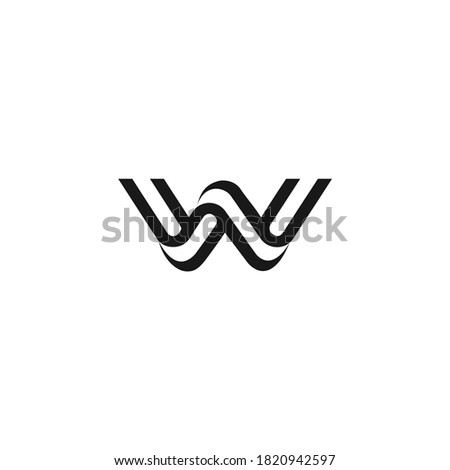 W Letter Logo Design Vector. Zdjęcia stock © 